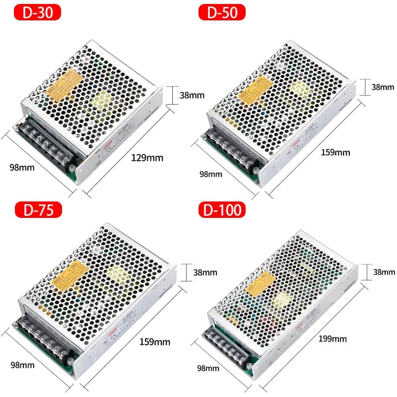 AC/DC Switching Power Supply | 30W to 500W | Multi-Voltage Output (5V-24V) - Thumbnail 4