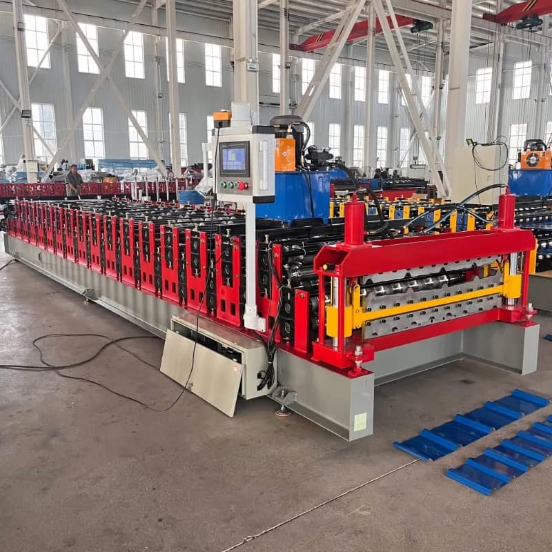 Fully Automatic Trapezoid Corrugated Roofing Sheet Making Machine Tile Making Machine Roof Sheet Crimping Machine Factory Price - Thumbnail 5
