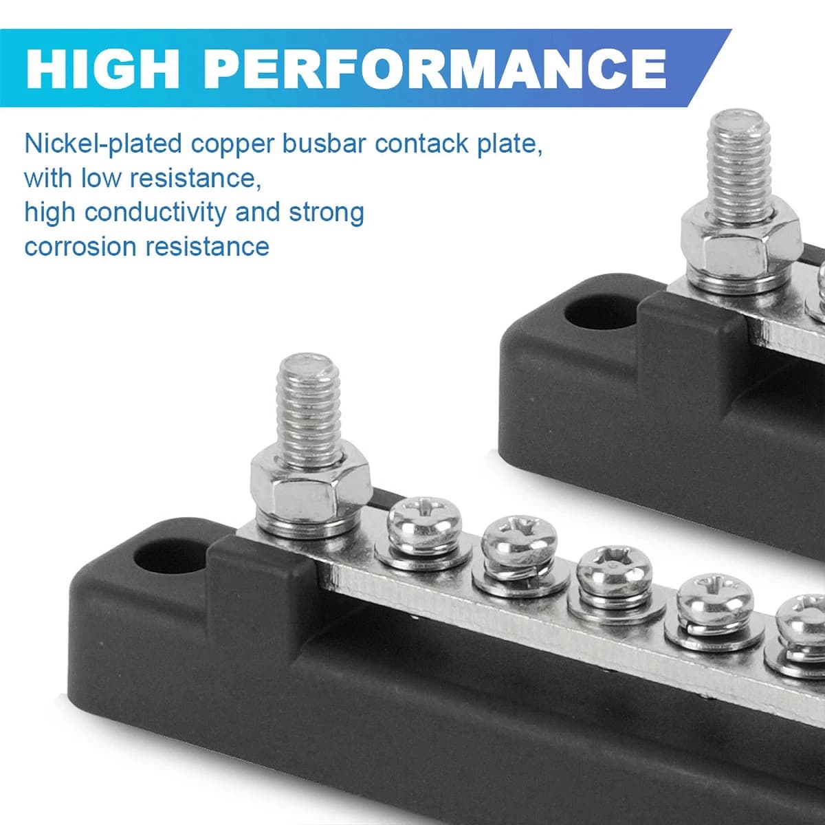 6-Port Power Distribution Terminal Block | 300V AC / 150A DC | Insulated Cover & Heat Shrink Tubing - Thumbnail 2
