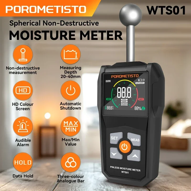 Digital Wood Moisture Meter | Pin & Pinless | 0-99.9% Timber Humidity Tester - Thumbnail 2