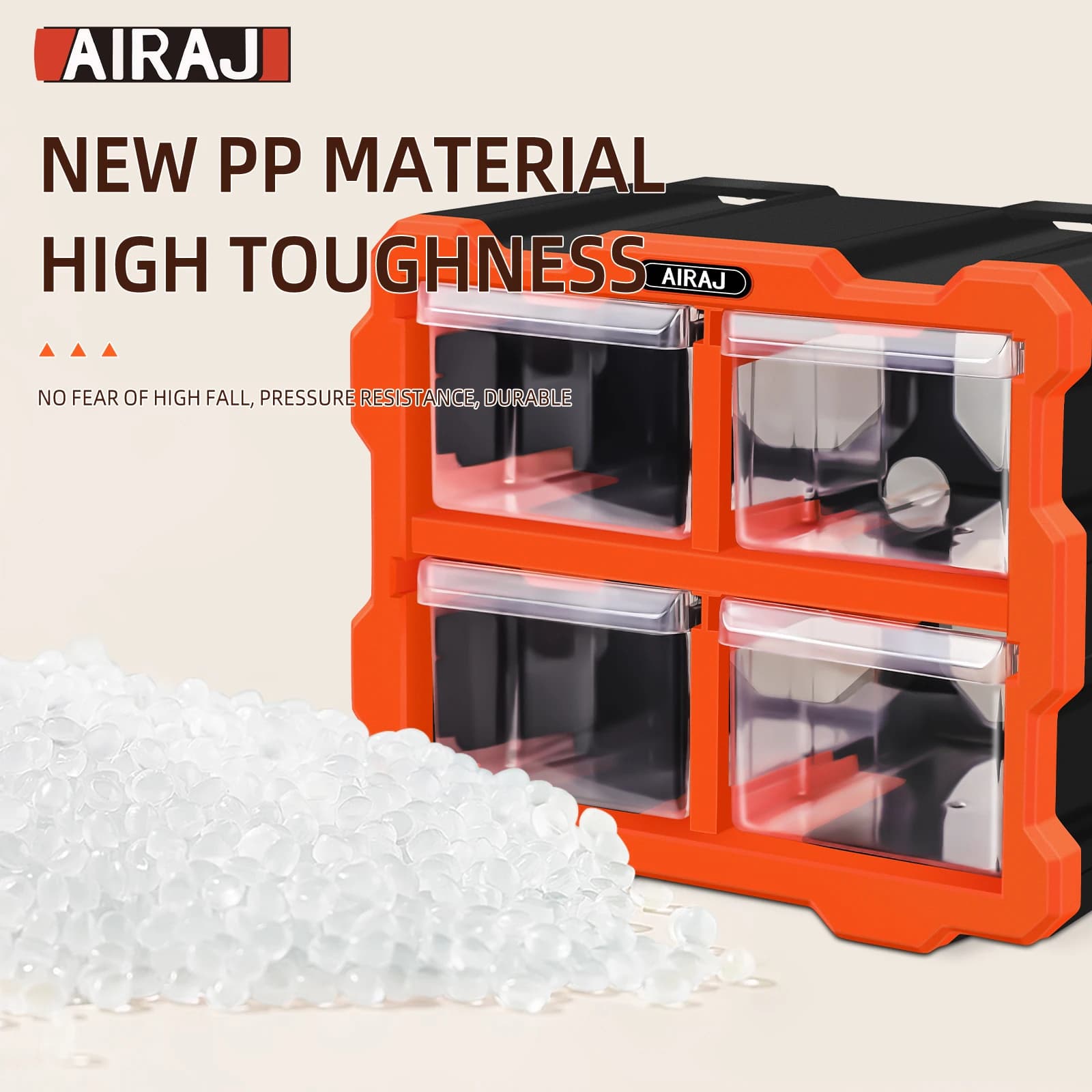 Wall-Mounted Parts Organizer Box | Multi-Grid Drawer for Screws & Electronic Components - Thumbnail 6