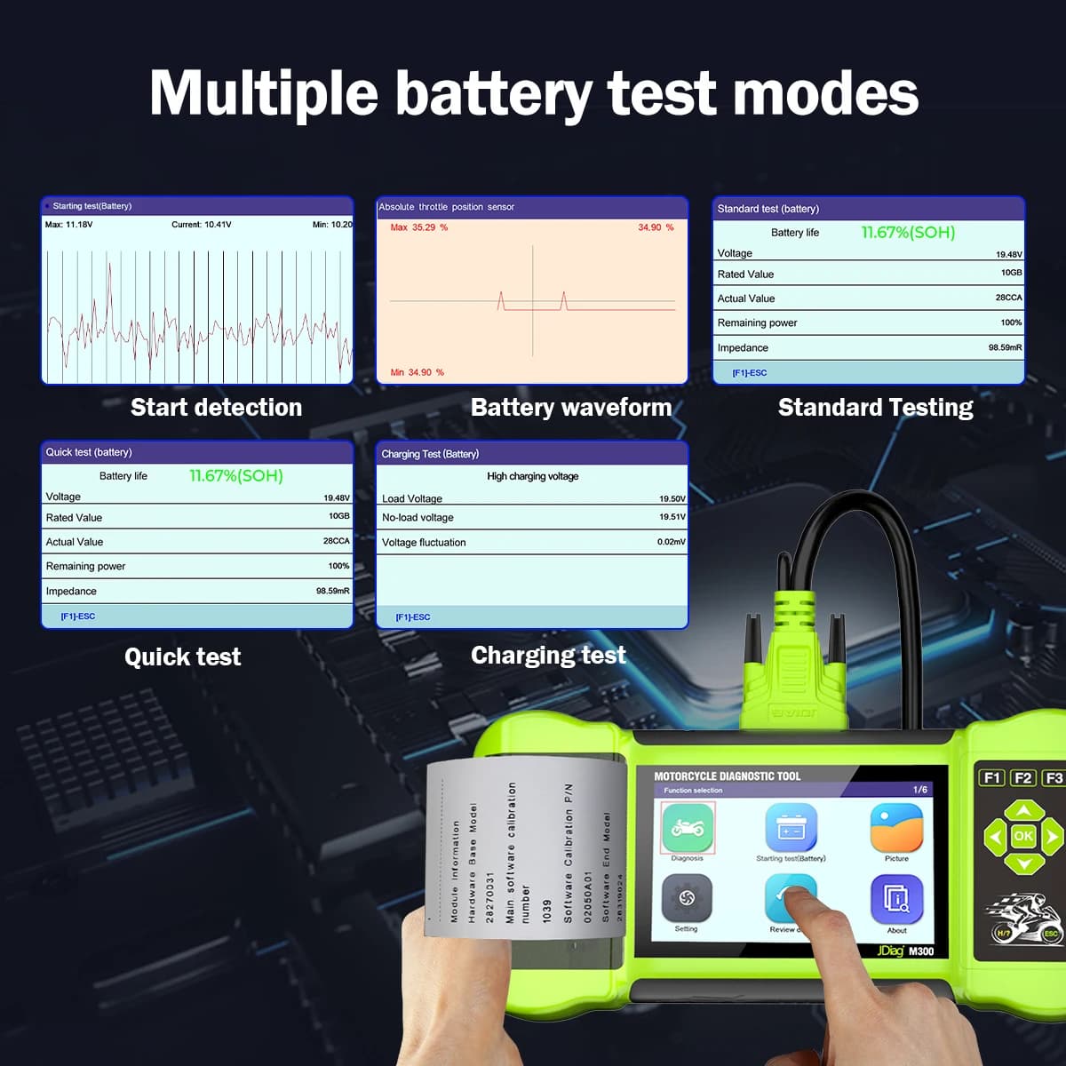 Diagnostic Scanner | OBD2 Moto Tool for BMW, Harley, Honda | Read ABS & Engine Codes - Thumbnail 6