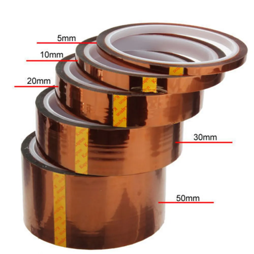 Professional-Grade Polyimide Kapton Tape | High-Temperature & Heat Resistant | 5-50mm x 100ft - Thumbnail 3