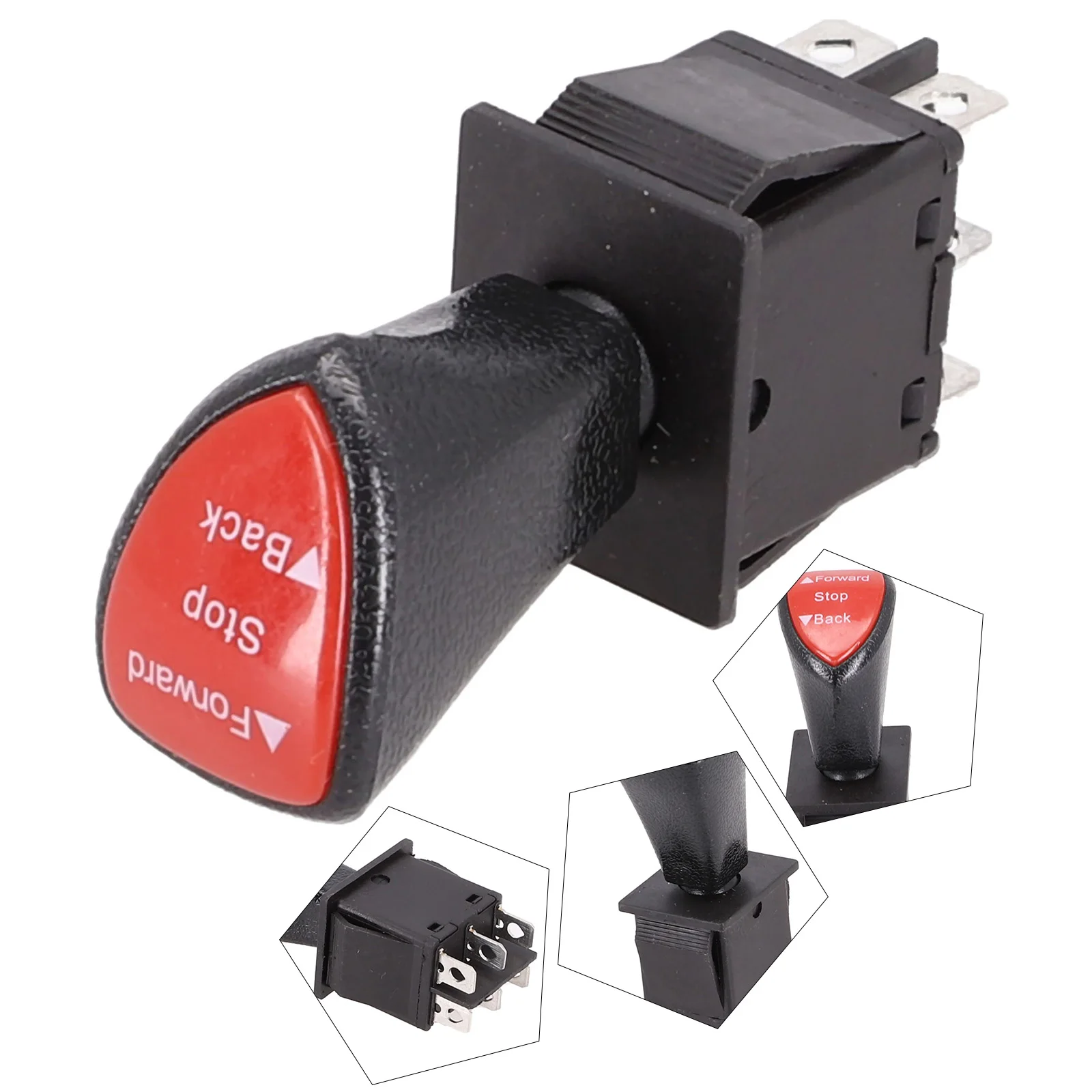 DPDT Latching Rocker Switch | KCD4-604-6P | Forward-Stop-Back Control for Marine & Automotive - Thumbnail 3