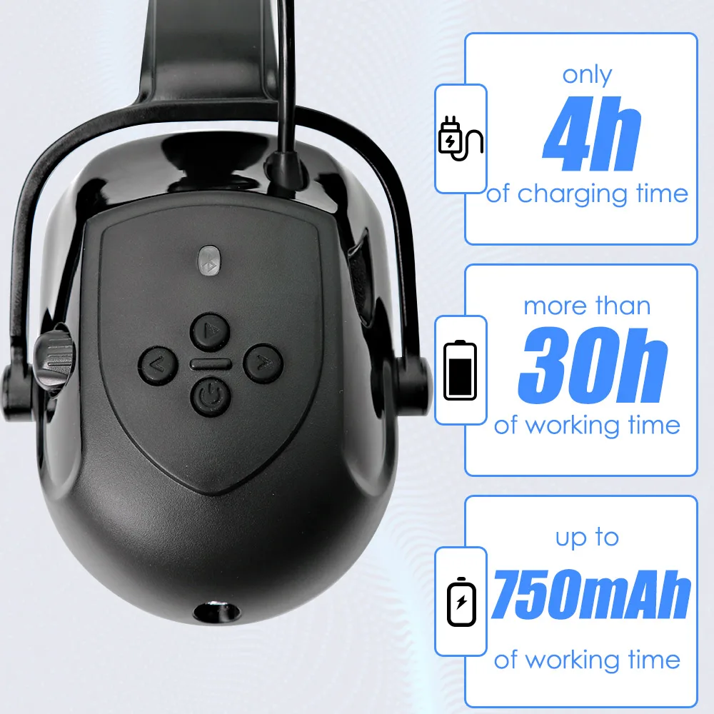 Safety Helmet | 5.0 Noise Reduction Earmuffs | Industrial Hard Hat with Visor | ANSI - Thumbnail 6