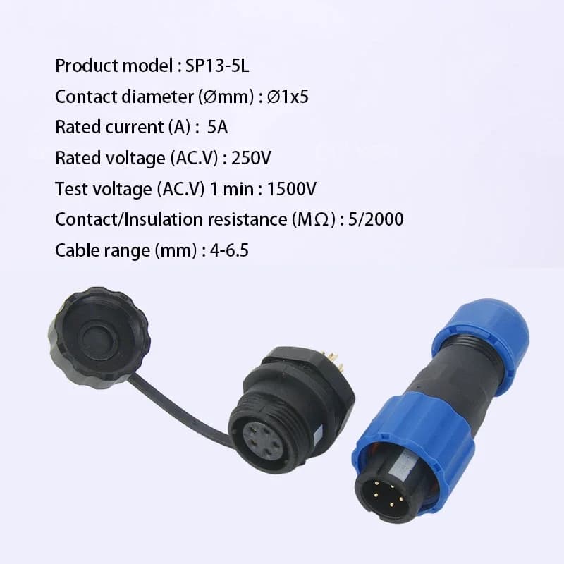 Industrial-Grade IP68 Waterproof Connector | 1-9 Pin Panel Mount Aviation Plug & Socket Set - Thumbnail 6