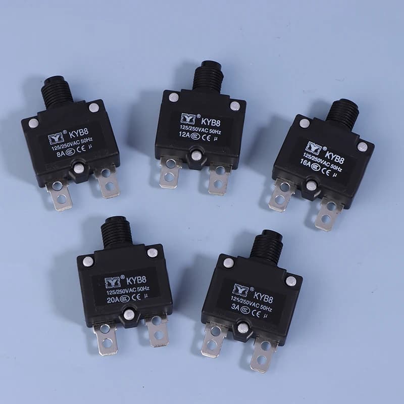 Series Circuit Breaker | Overload Protector Switch | 125/250VAC | 3A-20A Capacity - Thumbnail 2