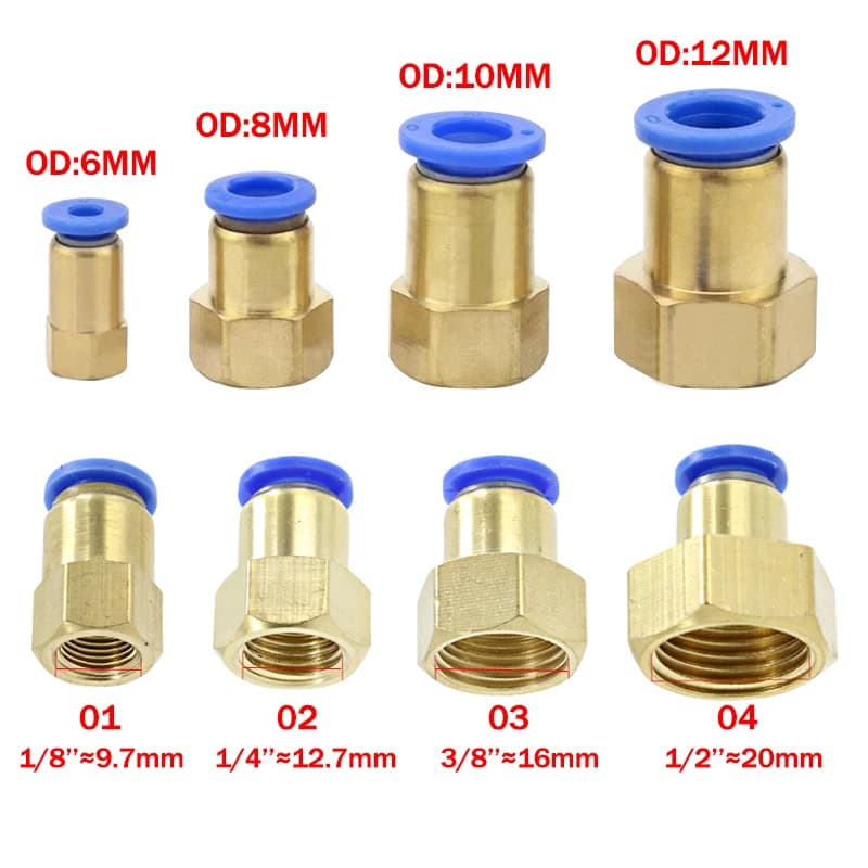 Pneumatic Fittings Kit | 5-Piece Set | 1/8 & 1/4 NPT Threads for Air Tools - Thumbnail 3