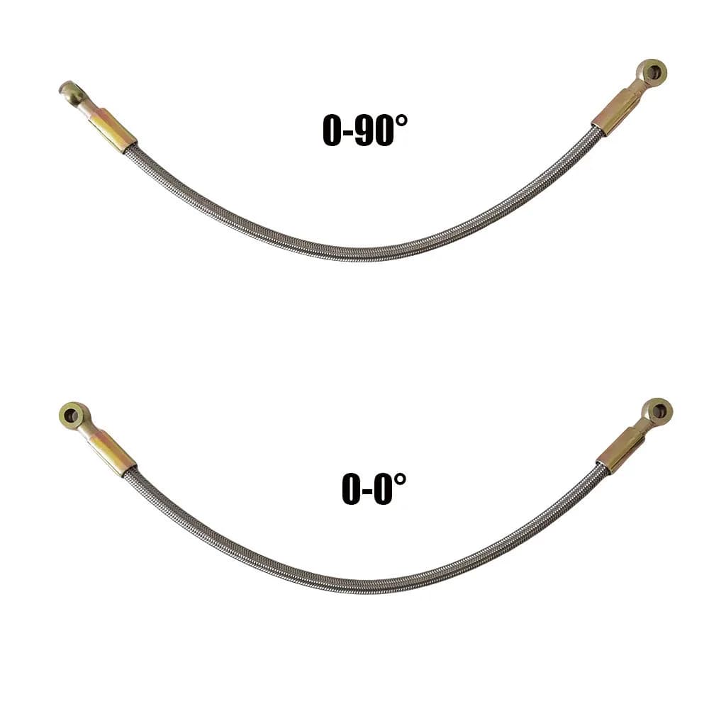 High-Temperature PTFE Fuel Line Hose | 8-12mm | 0-90° Bend | Braided Engine Oil Pipe - Thumbnail 6