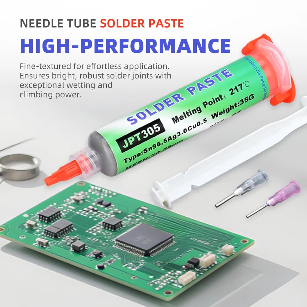 Lead Free  Solder Paste Needle Tube for PCB/BGA/SMD Soldering  USB Socket Repair  Tin Welding Solder Paste 20-38um - Thumbnail 2