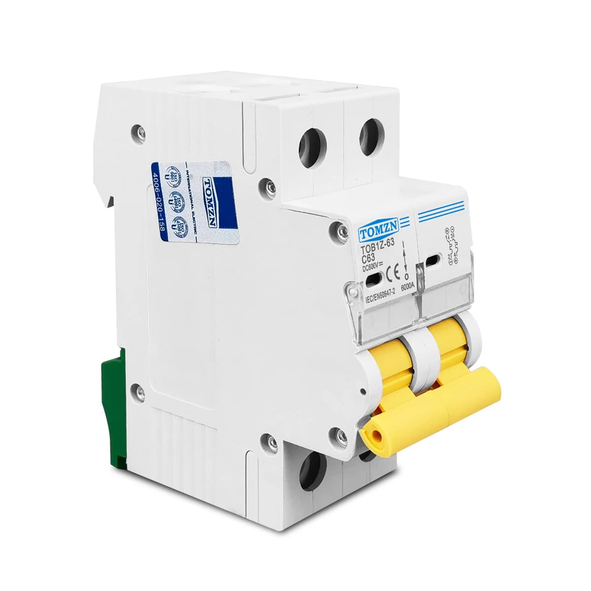 2P DC 600V  Circuit breaker MCB C curve single pole direct-current fuse for PV - Thumbnail 2