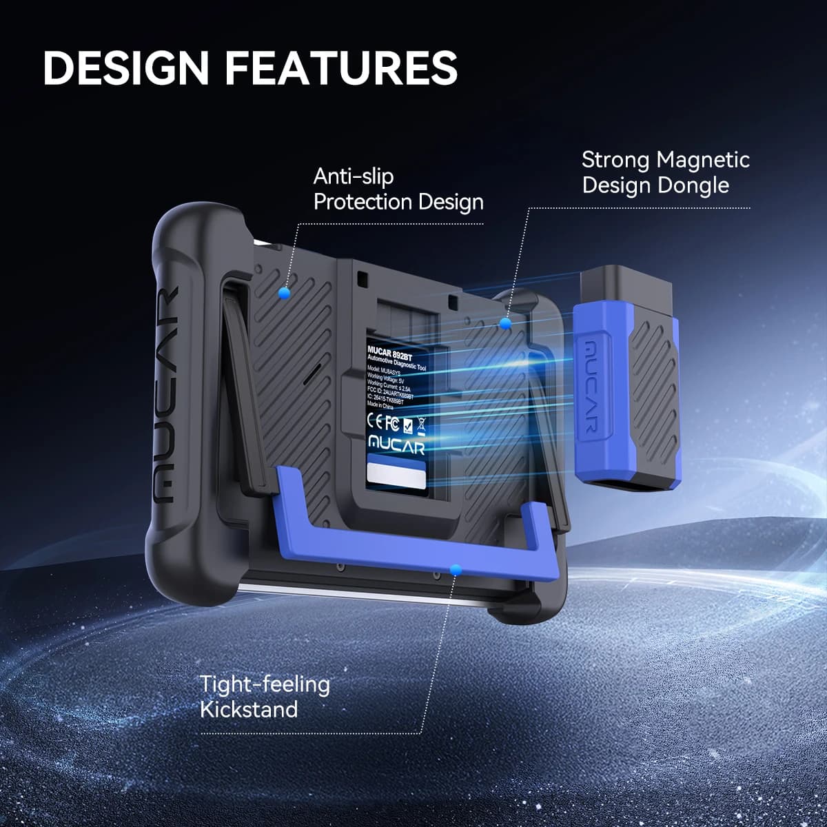 892BT AI Diagnostic Tool | CANFD/DOIP OBD2 Scanner with Full System ECU Coding - Thumbnail 4