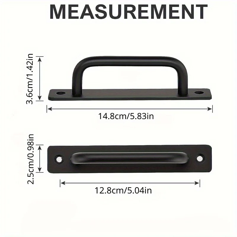 Barn Door Handles | 2-Pack Aluminum Alloy Pulls | Sliding Cabinet & Furniture - Thumbnail 2
