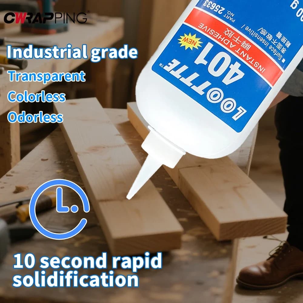 Professional-Grade Instant Adhesive | 20g Multi-Surface Bonding Glue for Metal, Wood, Plastic & Glass - Thumbnail 4