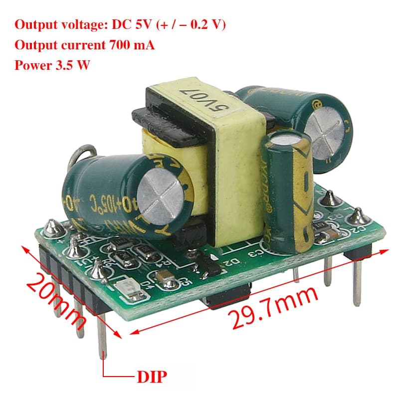 AC-DC 3.3V/5V/12V Precision Buck Converter AC 220v to 5v DC step down Transformer power supply module 1A 12W - Thumbnail 3