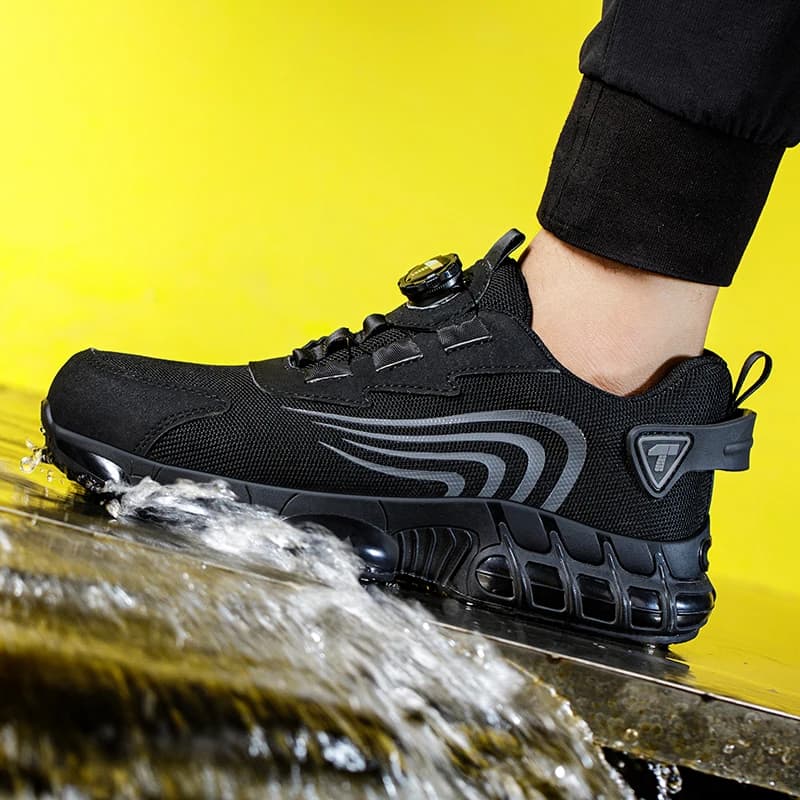 Button Safety Shoes | Anti-Impact Work Footwear | Fashionable Men's Protective Sports Shoes - Thumbnail 5