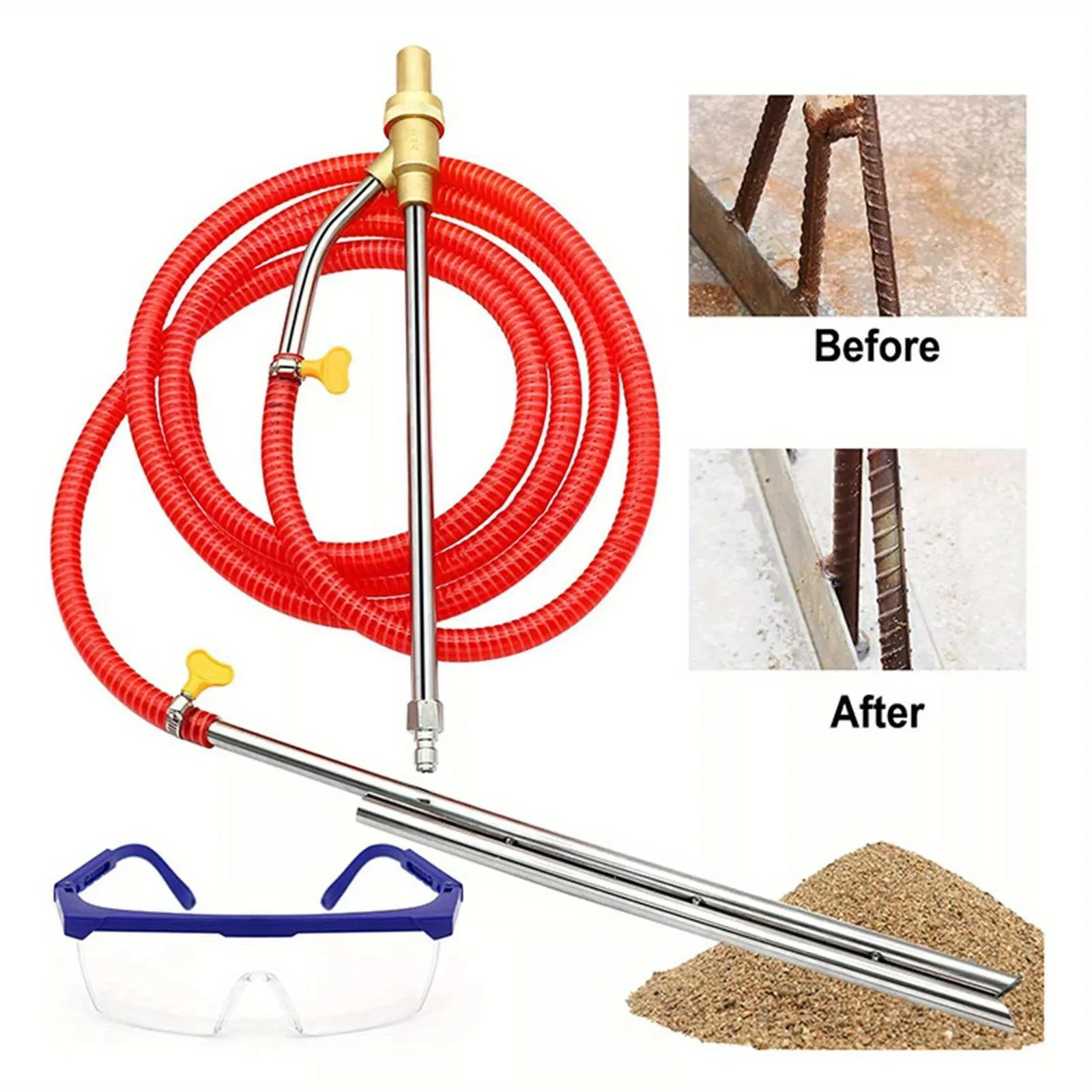 Washer Sandblasting Kit | 5000 PSI Wet Sandblaster Attachment | 1/4 Quick Connect - Thumbnail 2
