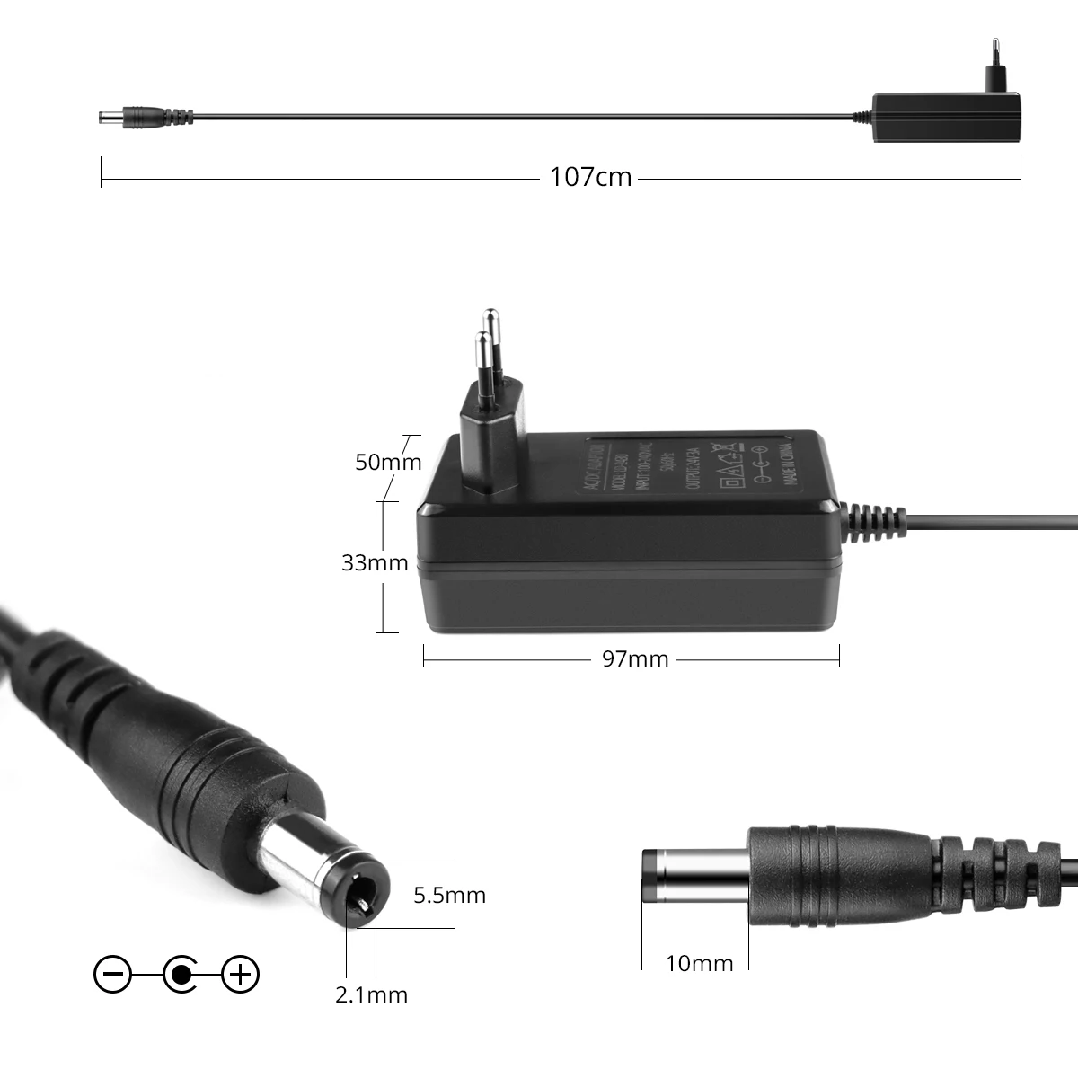 24V 3A LED Power Supply | Universal AC Adapter for LED Strips & Lighting - Thumbnail 5
