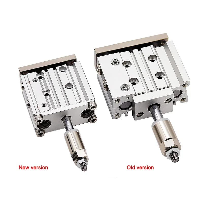 Series Compact 3-Axis Pneumatic Cylinder | 12mm & 16mm Bore | Adjustable Stroke Guide Rod Actuator - Thumbnail 6