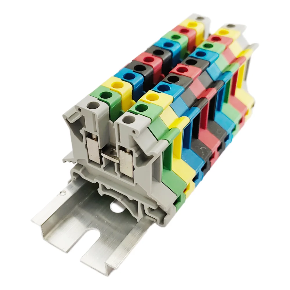 UK2.5B DIN Rail Terminal Blocks Jumpers End Covers Fixed Bridge Marker Strip Aluminum Rail Assembly 2.5mm² Cable Connector Kit - Thumbnail 5