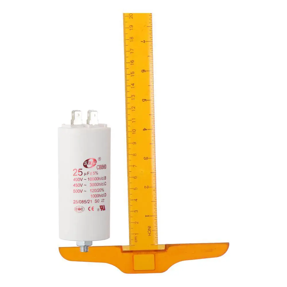 Professional-Grade CBB60 Run Capacitor | 25µF 450V AC | For Air Compressor & Water Pump Motors - Thumbnail 6
