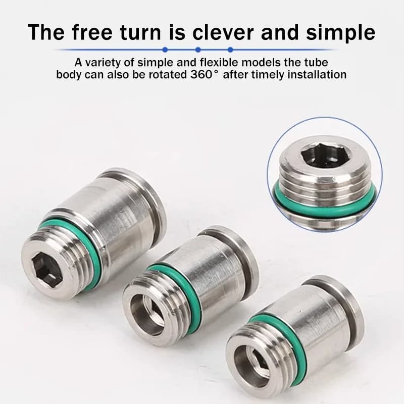 POC-G Series Industrial Air Fittings | 304 Stainless Steel Quick-Connect Couplings | G-Thread & Hexagon - Thumbnail 4