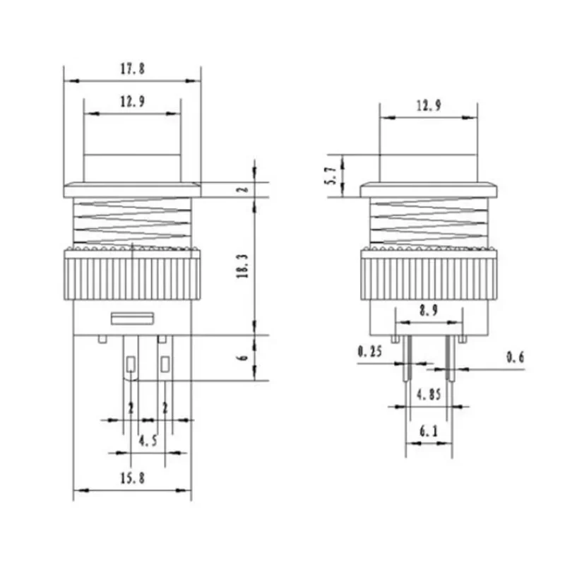 16mm Self-Resetting Push Button Switch | 4-Color LED Illumination | 2-Pin & 4-Pin Models - Thumbnail 4