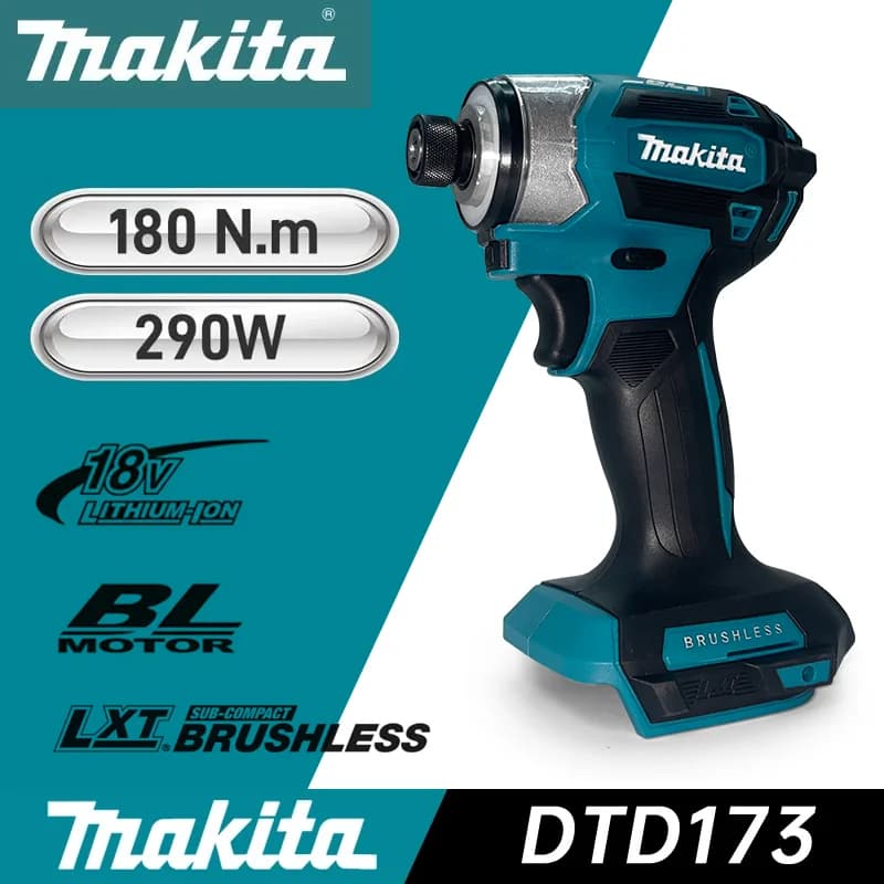 Makita DTD173 Brushless Impact Driver | 180 N.M Torque | 18V Cordless Power Tool for Professional Use - Thumbnail 3