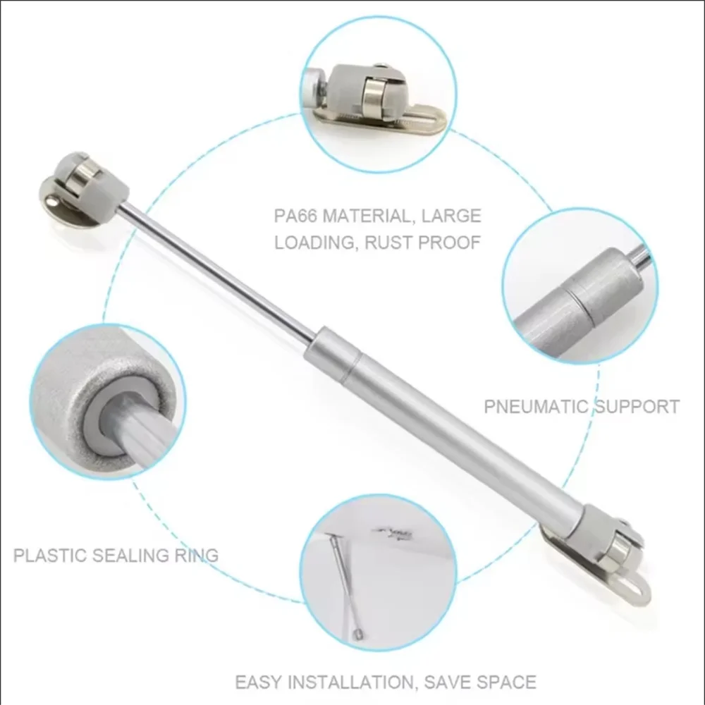 Soft-Close Hydraulic Cabinet Hinges | 6-Piece Set | Silent Kitchen Door Lift Support - Thumbnail 4
