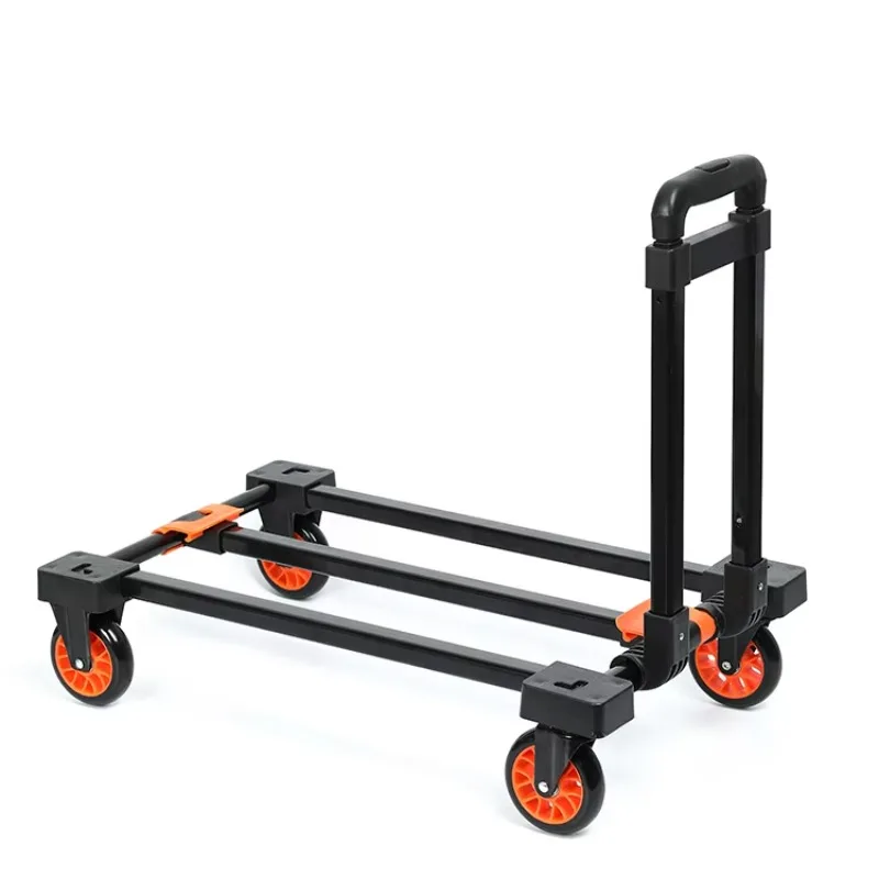 Foldable Utility Cart | Portable Storage Trolley with Wheels | Lightweight & Durable - Thumbnail 6