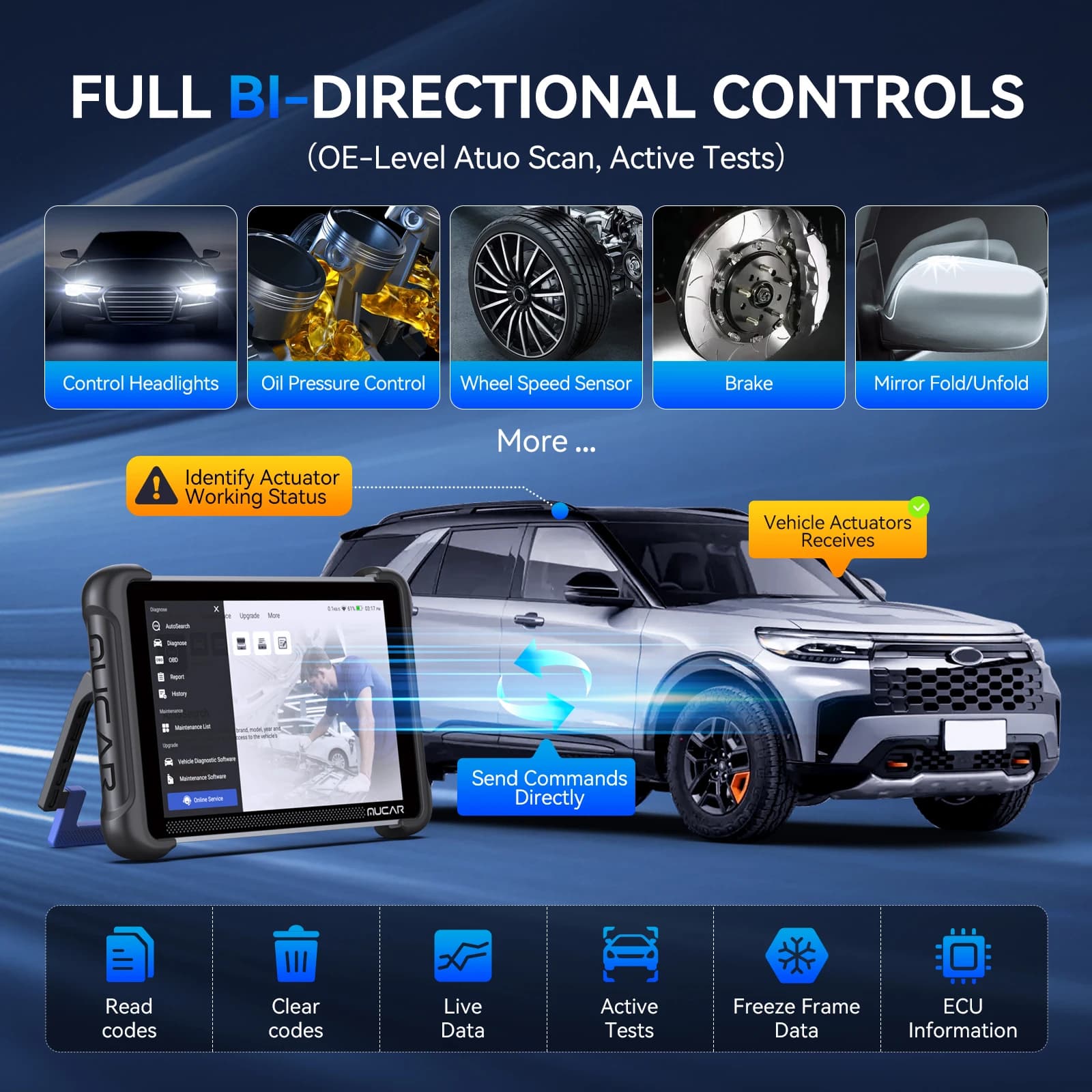 Automotive Diagnostic Scanner | Full-System ECU Coding & OBD2 Scan Tool | 35+ Services - Thumbnail 3
