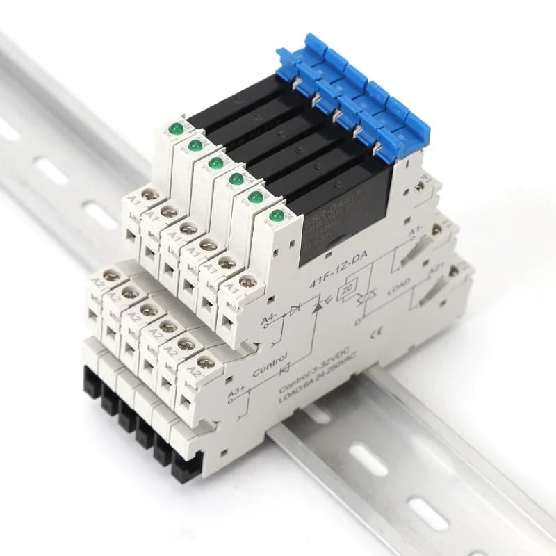 DC control AC 6A slim interface solid state relay module din ssr slim relay DC control DC 41F-1Z-C2 ssr relay din rail - Thumbnail 5