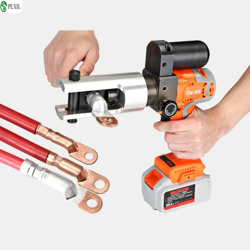 Hydraulic Crimping Tool | CM-300 Portable Electric Crimper for Copper & Aluminum Terminals - Thumbnail 5