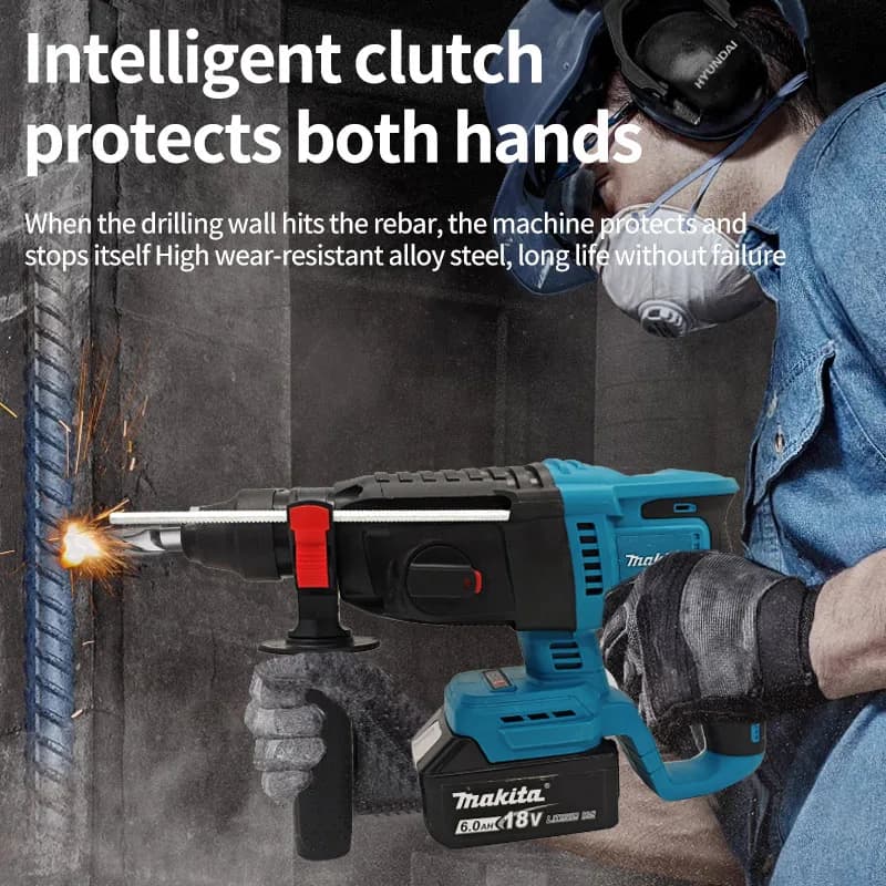 Makita 18V Brushless Cordless Hammer | 26MM Wireless Drill | Professional Lithium Battery Power Tools - Thumbnail 4