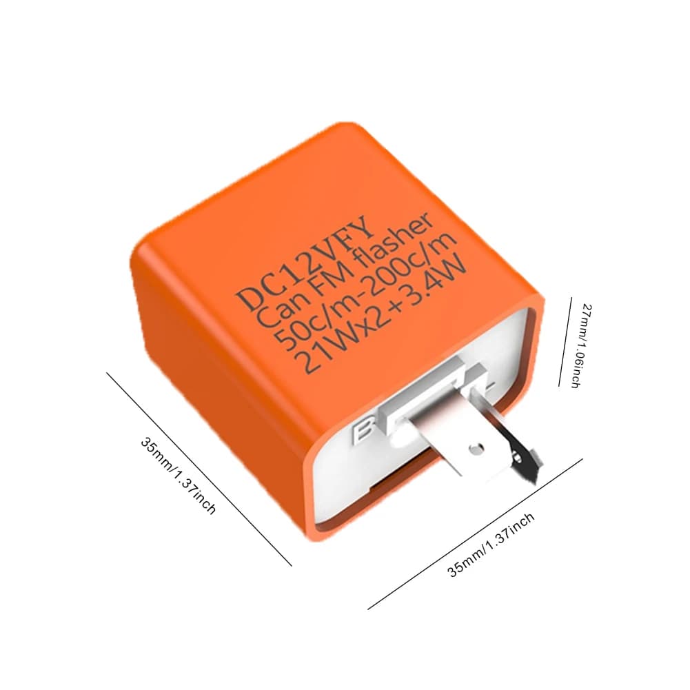 High-Power Motorcycle Turn Signal Relay | 12V Adjustable Flasher with LED Protection - Thumbnail 5