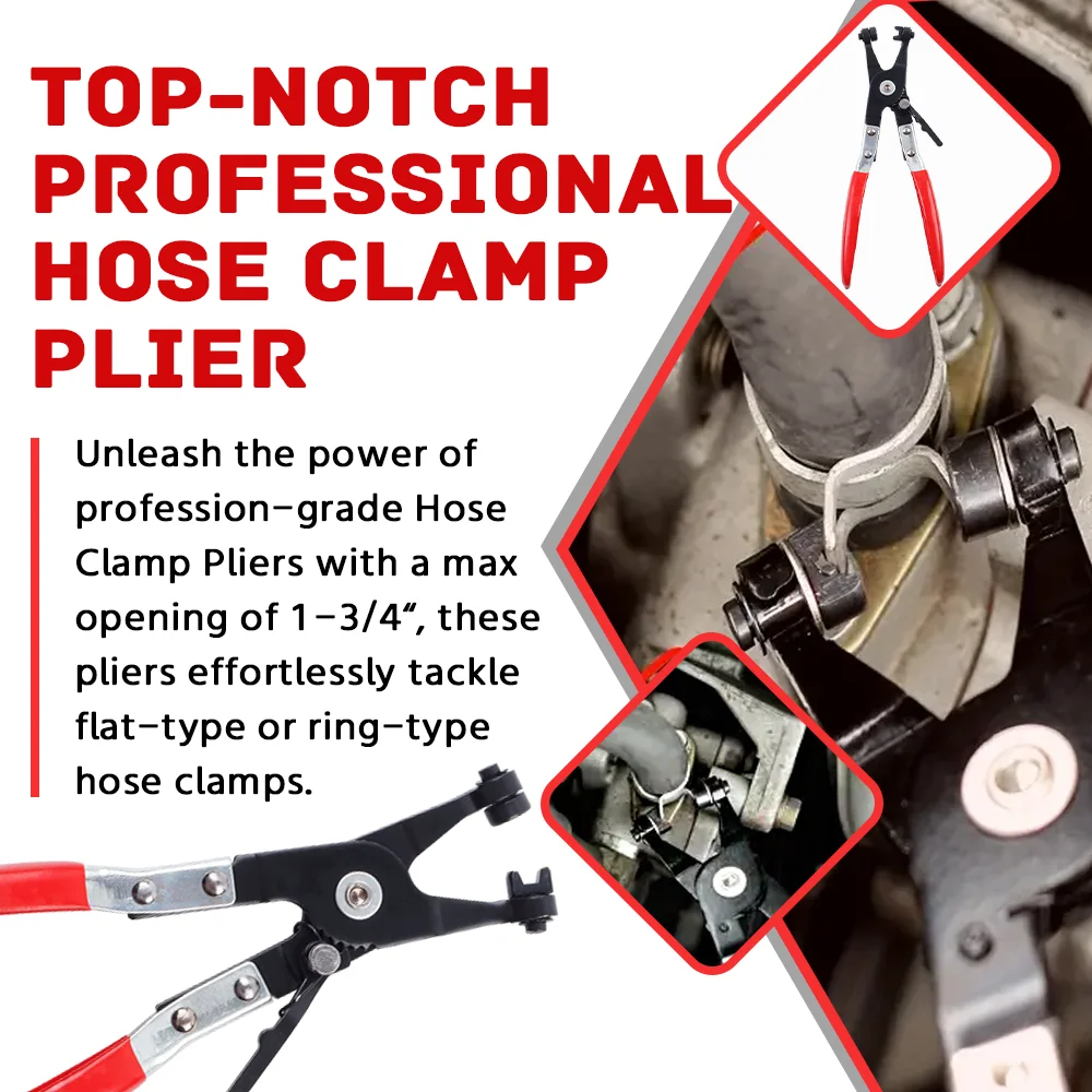 Hose Clamp Pliers Set | 4-Piece Labor-Saving Auto Repair Tool Kit - Thumbnail 3