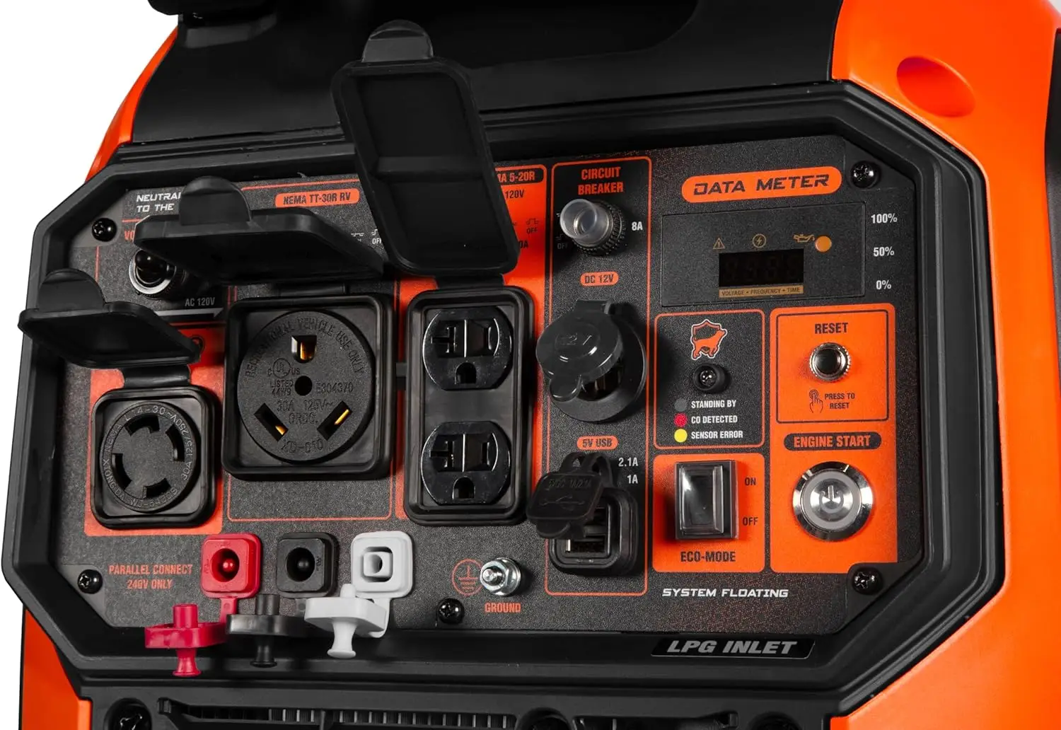 6800W Dual-Fuel Inverter Generator | RV Ready & Electric Start | CO Safety Monitor - Thumbnail 4