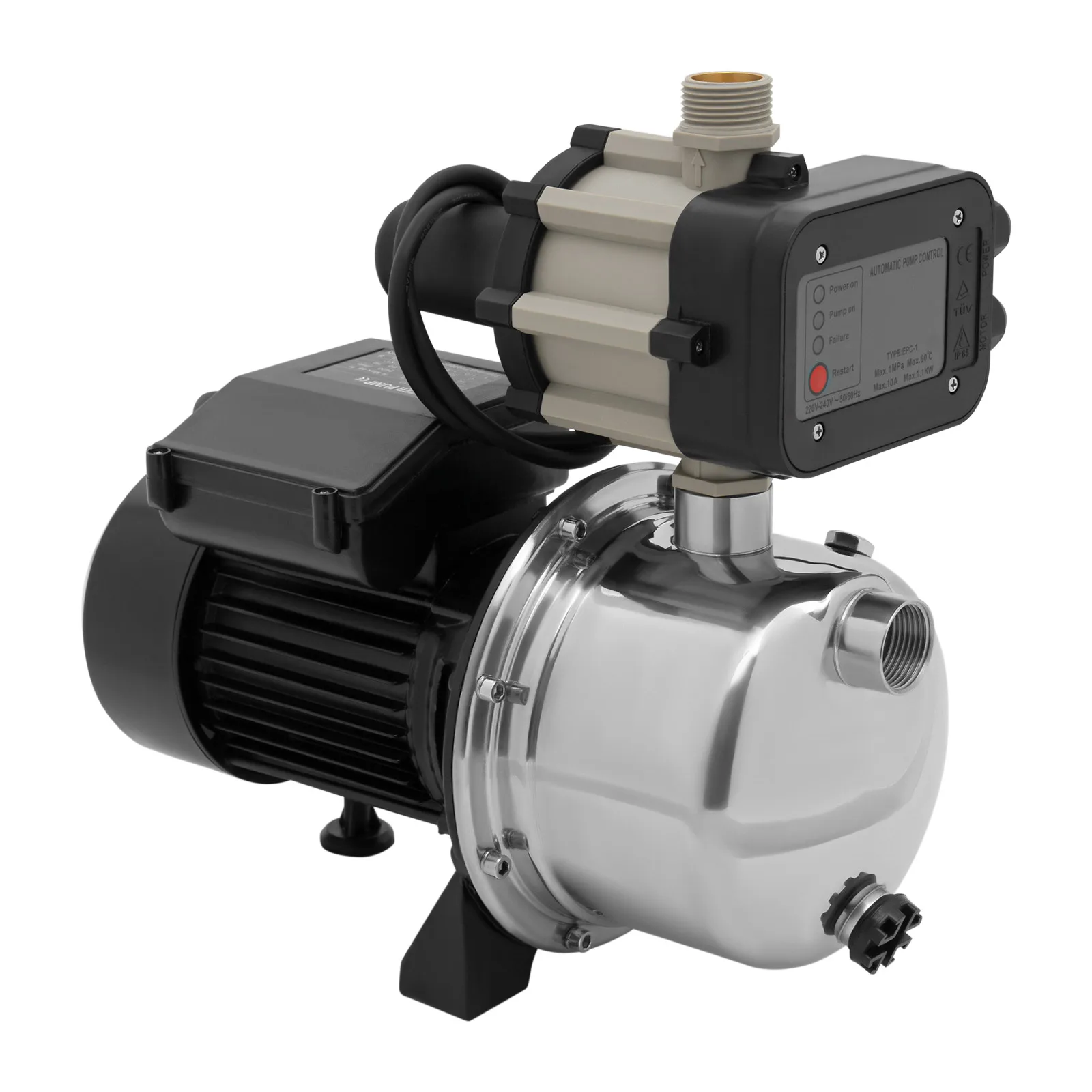 1.5HP Garden Jet Pump | 115V Shallow Well Sprinkler Booster | Lawn Irrigation & Lake Fountain - Thumbnail 5