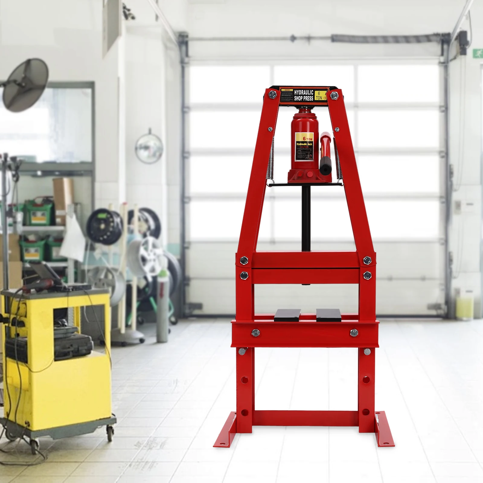 6-Ton Hydraulic Shop Press | Metal Bending, Straightening & Punching | 130mm Stroke - Thumbnail 3