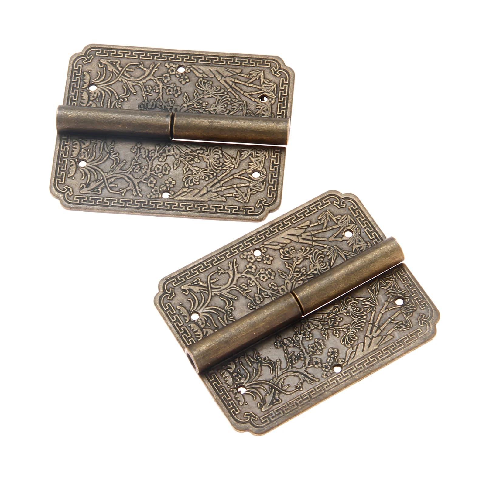 Brass Furniture Hinges | 60x50mm Right/Left Hand | Vintage Hardware for Cabinets & Jewelry Boxes - Thumbnail 4