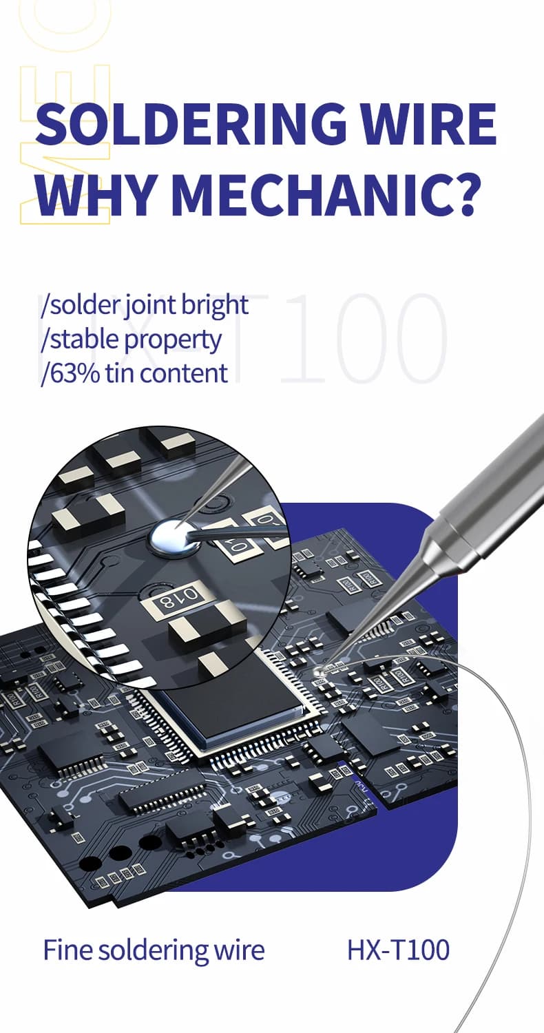 Solder Wire | 500g Reel | 183°C Low-Melt Rosin Core | 0.5-1.2mm for Precision Electronics - Thumbnail 2
