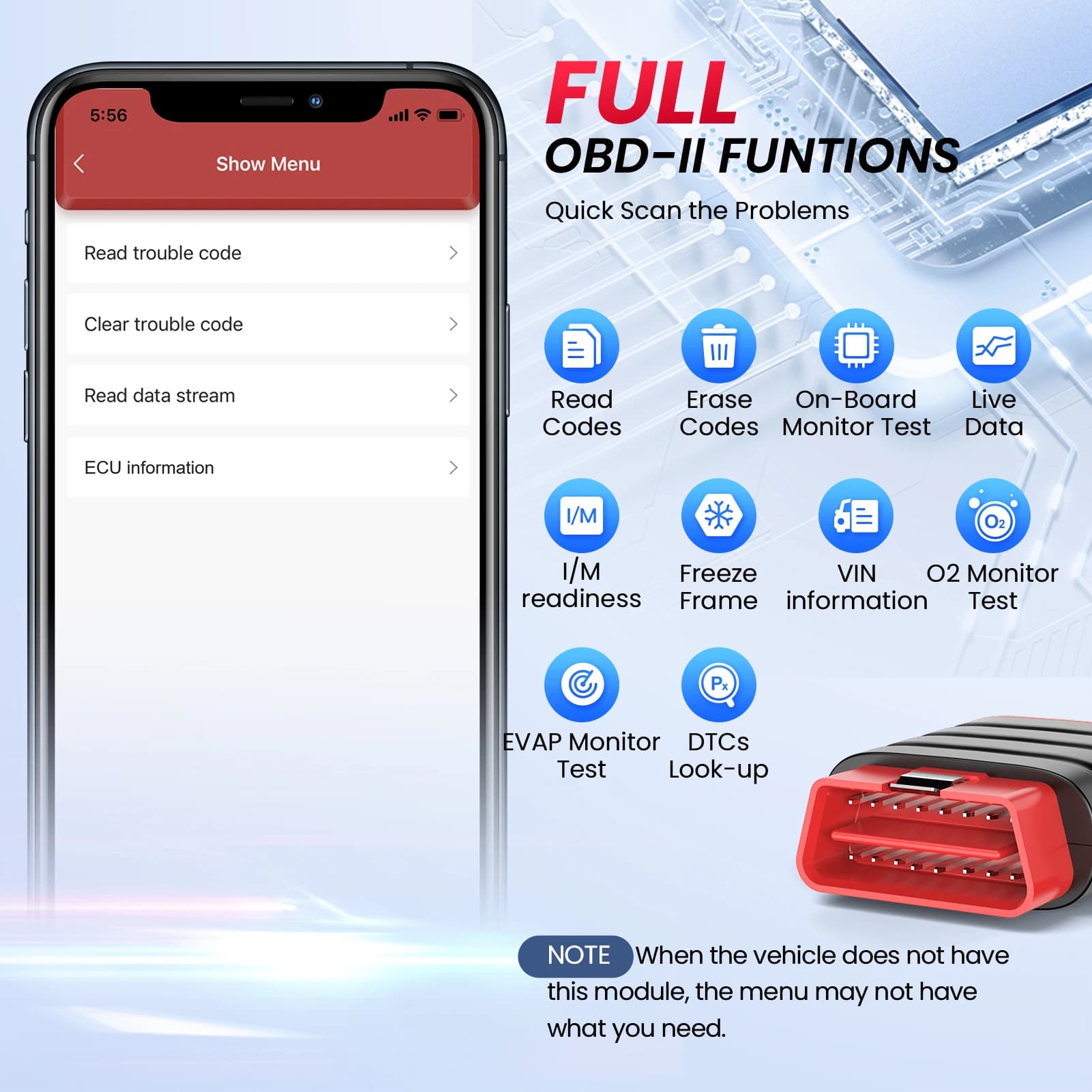MINI OBD2 Scanner | iOS Android Compatible | Free Lifetime Updates - Thumbnail 4