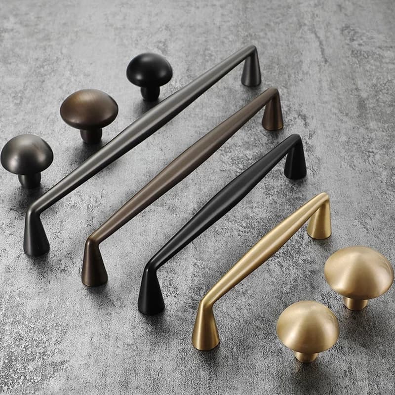 Brass Wardrobe Handles | Pure Solid Brass Vintage Style | Light Luxury Furniture Pulls - Thumbnail 2