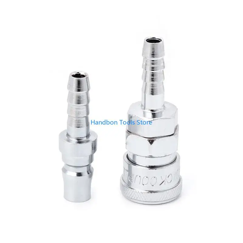 8mm Pneumatic Quick-Connect Coupler Set | 2-Pack for Air Compressor Lines - Thumbnail 3