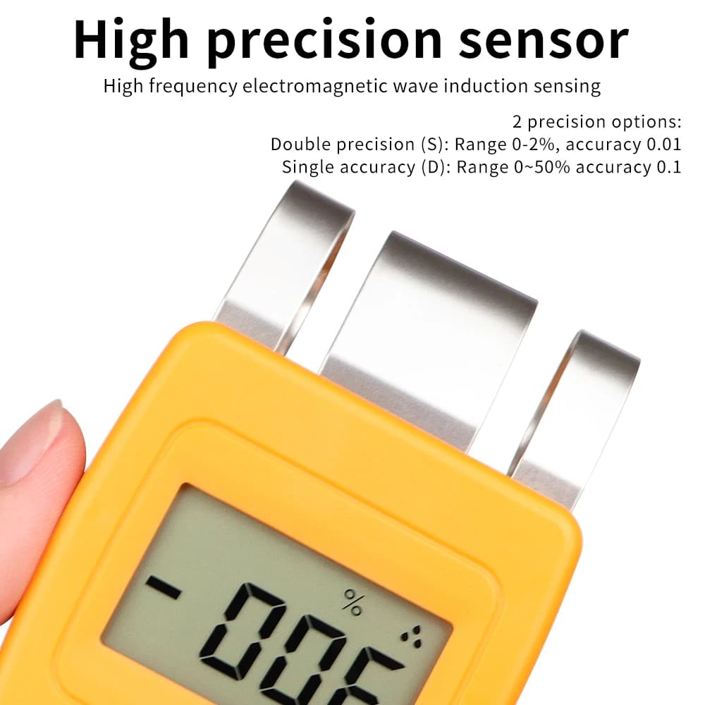 Moisture Meter | Digital Analyzer for Wood, Concrete & Paper | Portable Multifunction Tester - Thumbnail 5