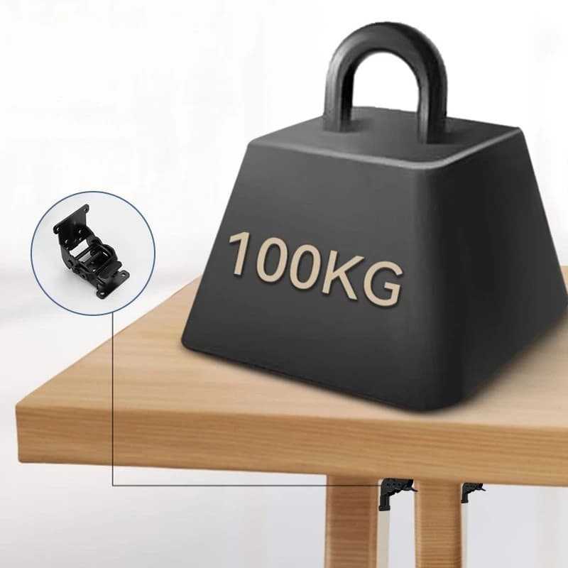 Self-Locking Folding Hinge | 90° & 180° Table Leg Connector | Coffee & Dining Table Foot - Thumbnail 5