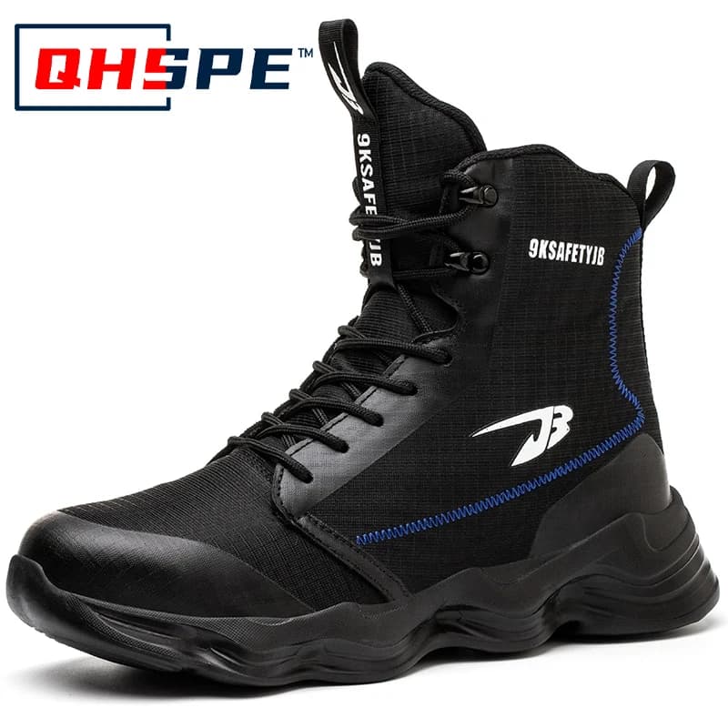 Toe Work Boots for Men | Indestructible Puncture-Proof Safety | High-Top Industrial Construction - Thumbnail 2