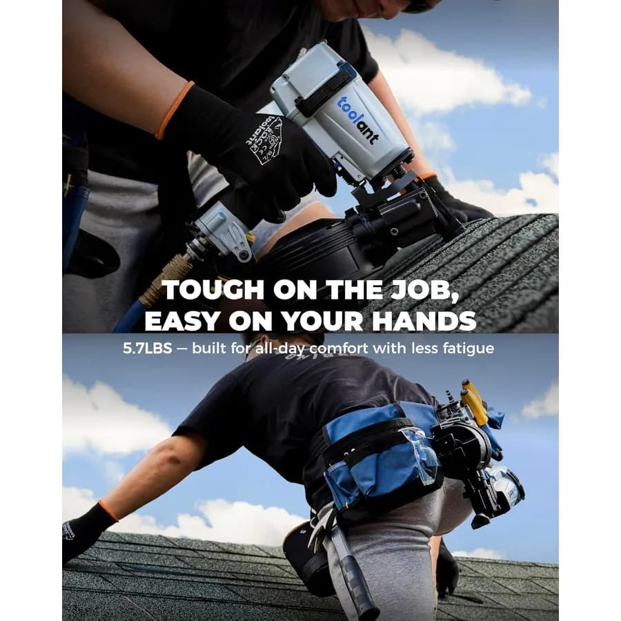 Duty Roofing Nail Gun | 120 Coil Capacity | 3/4 to 1-3/4 Nails for 70-120 PSI - Thumbnail 5
