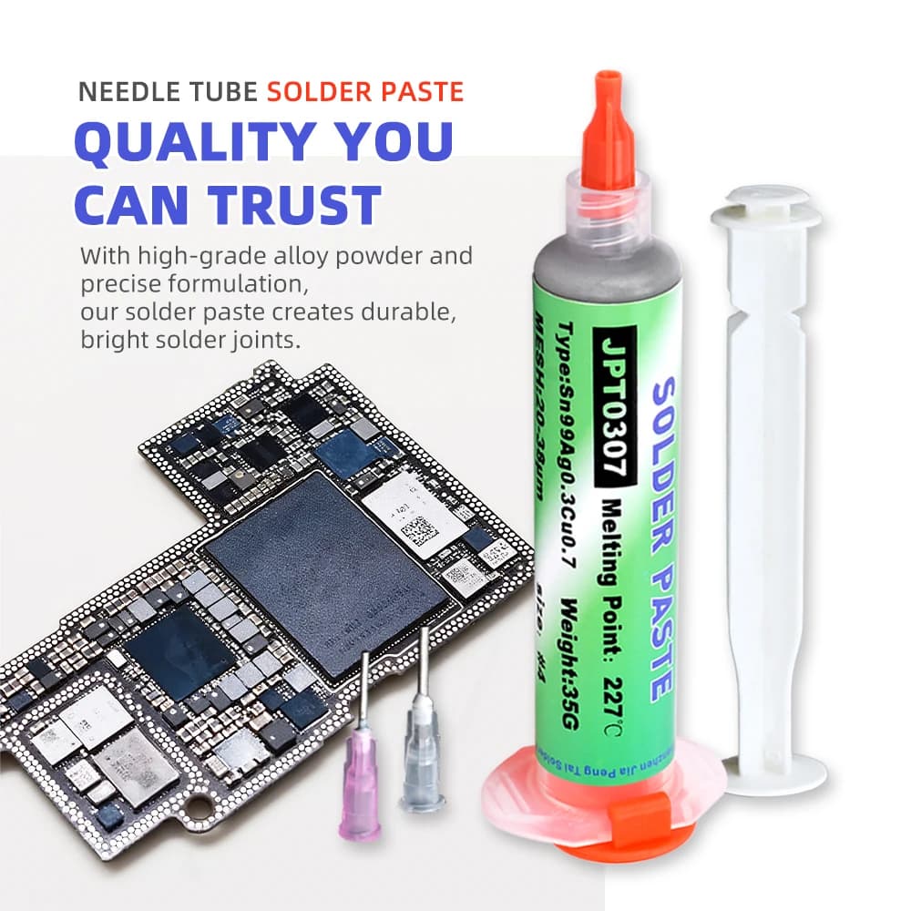 Professional-Grade Sn99Ag0.3Cu0.7 Solder Paste | High-Temp Precision for Micro-Soldering & PCB Repair - Thumbnail 4