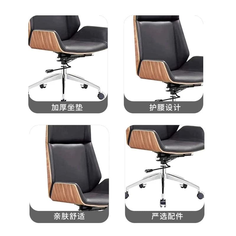 Office Chair | Comfortable Administrative Swivel Chair | Height Adjustable for Long Sitting - Thumbnail 6